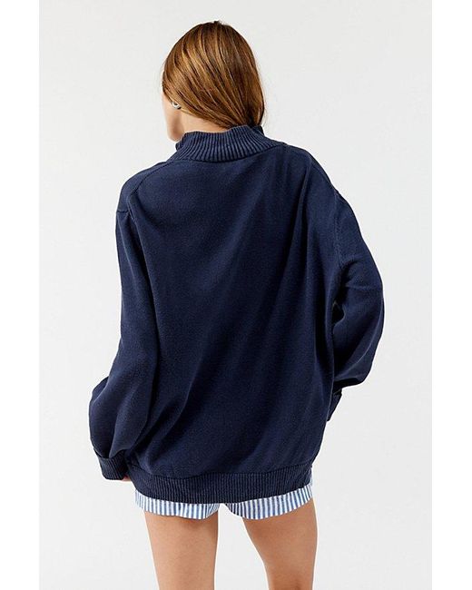 Urban Renewal Blue Remade Lace-Up Sweater