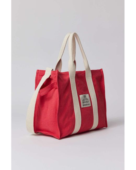 BDG Red Serena Canvas Tote Bag