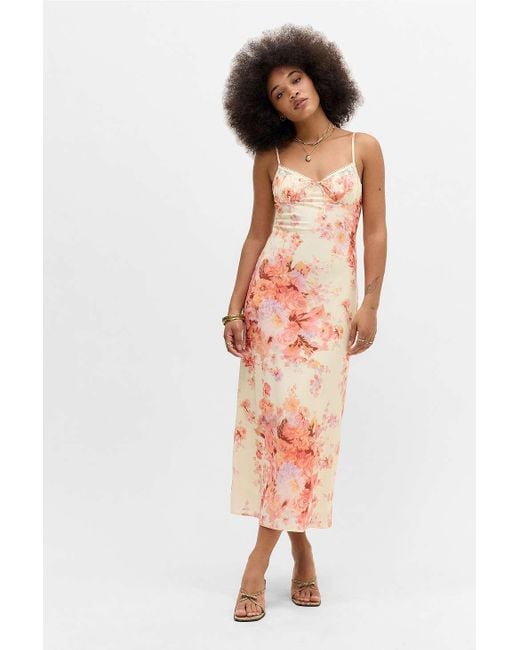 Love Triangle Multicolor Bisu Floral Maxi Dress M At Urban Outfitters