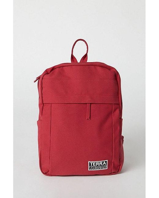 Terra Thread Red Organic Cotton Canvas Backpack
