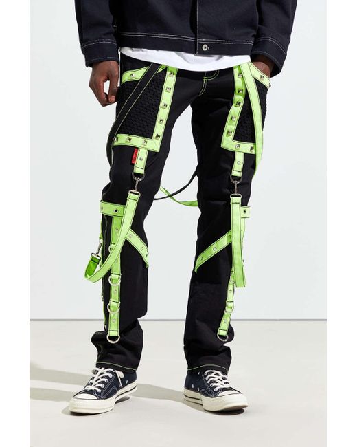 Tripp Nyc Crash Neon Strap Skinny Pant for Men