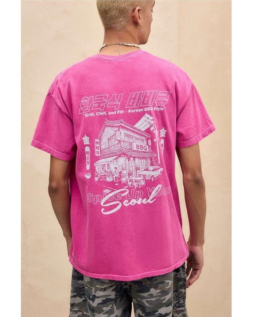 Urban Outfitters Pink Uo Seoul T-shirt 2xs At for men