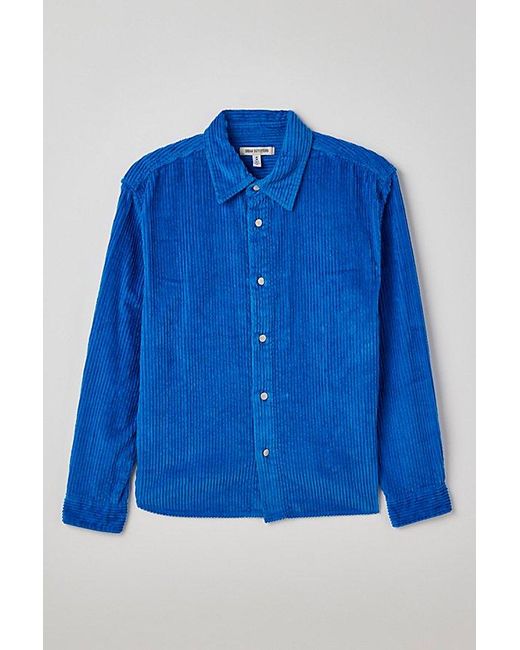 Urban Outfitters Blue Uo Kenny Cord Overshirt Top for men