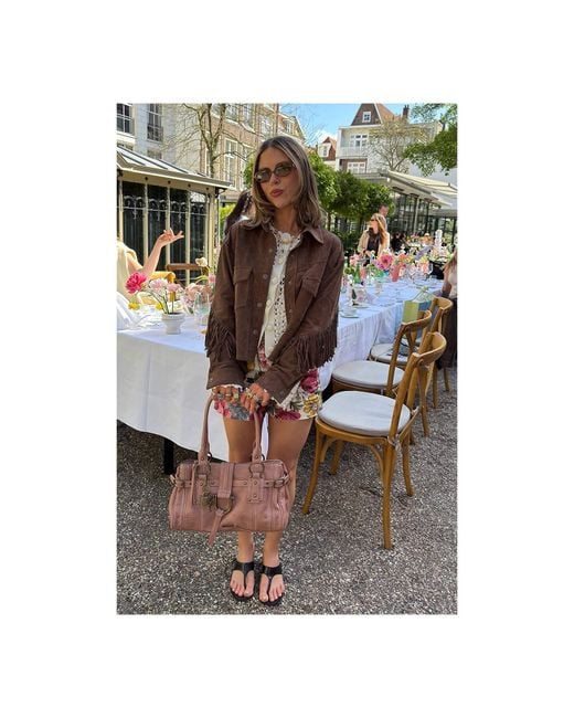 BDG Pink Karlie Lock Shoulder Bag