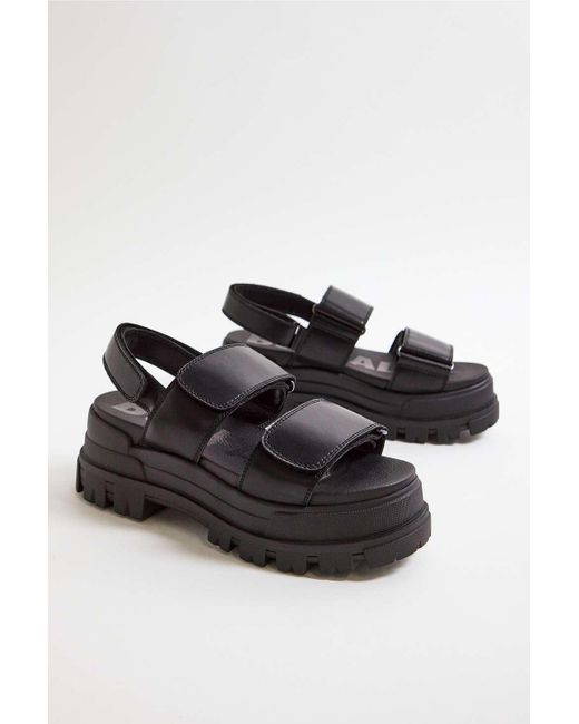 Buffalo Black Aspha Platform Sandals