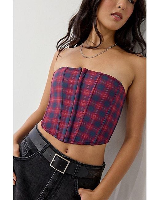 Out From Under Red Afterglow Strapless Bustier Top