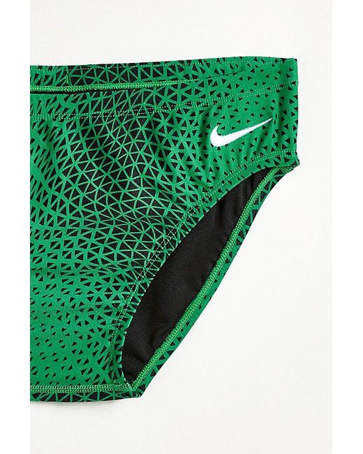 Nike Green Hydrastrong Delta Swimming Brief for men