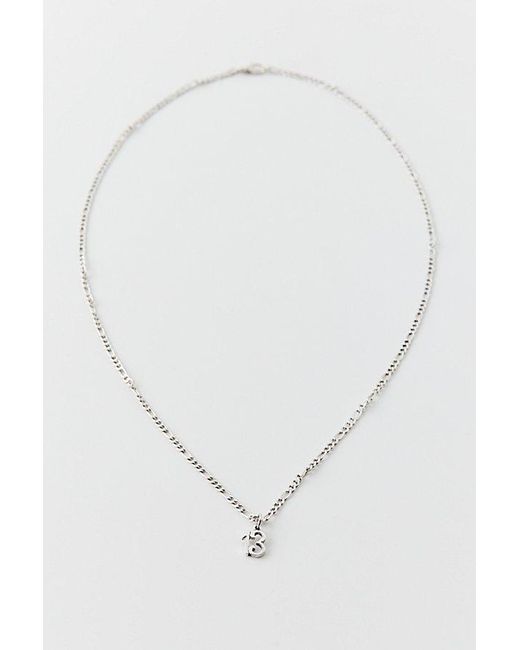 Urban Outfitters Metallic Unlucky 13 Pendant Necklace for men