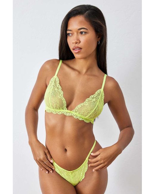 Out From Under Green Stretch lace g-string