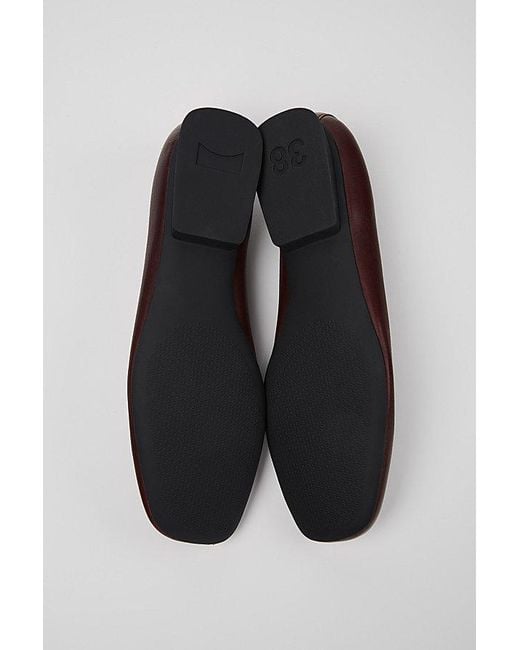 Camper Brown Casi Myra Leather Ballet Flat