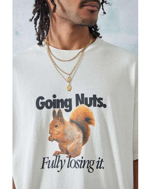 Urban Outfitters Uo - t-shirt "going nuts" in in Gray für Herren