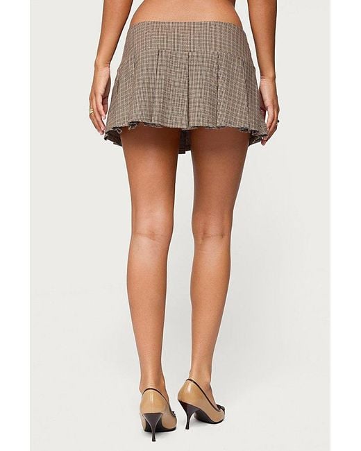 Edikted Multicolor Lockette Plaid Pleated Mini Skort