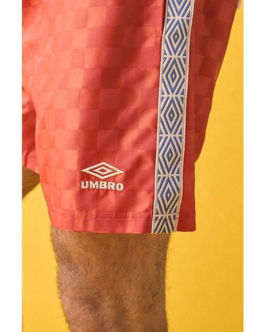 Umbro Orange Uo Exclusive Check Pattern 7" Short for men