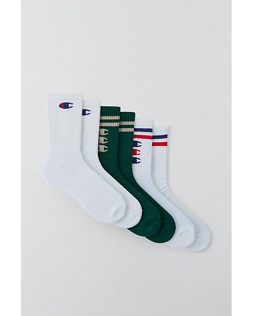 Champion Blue Uo Exclusive Logo Crew Sock 3-Pack for men
