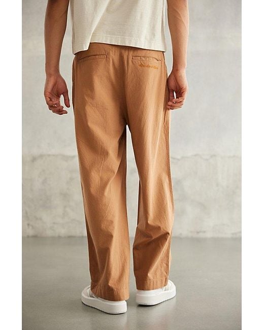 Standard Cloth Brown Jason Cotton Pleated Trouser Pant for men