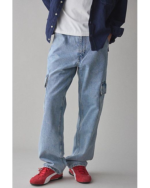Levi's Blue 568 Stay Loose Straight Leg Cargo Jean for men