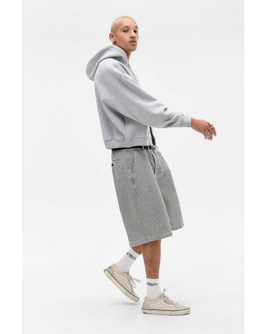 BDG Gray Erol Gingham Shorts 28 At Urban Outfitters for men