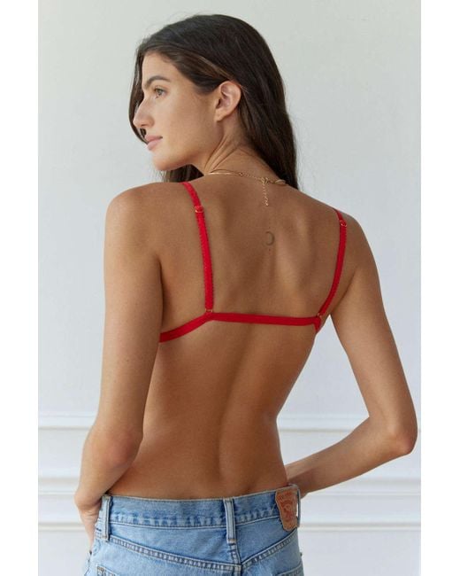 Out From Under Miranda Firecracker Lace Sheer Triangle Bralette In