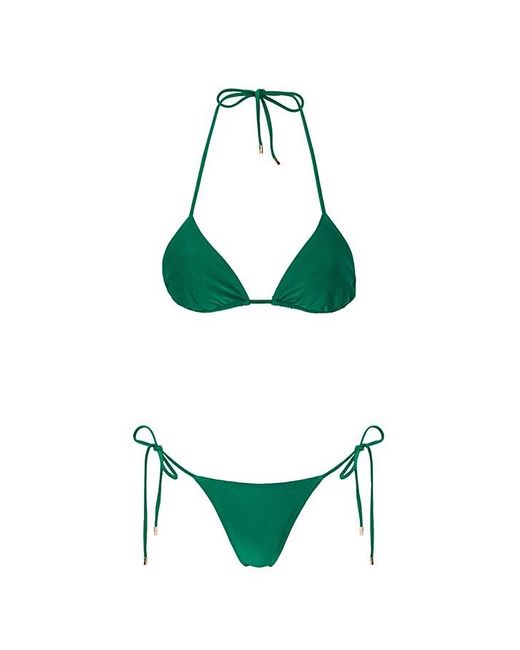 Sunkissed Green Le Triangle String Bikini Top