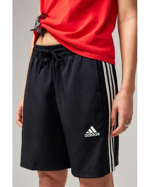 Adidas Red 3-stripes Longline Shorts