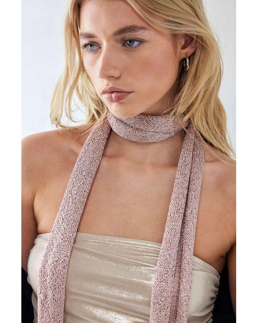 Urban Outfitters Brown Uo Mermaid Knit Scarf