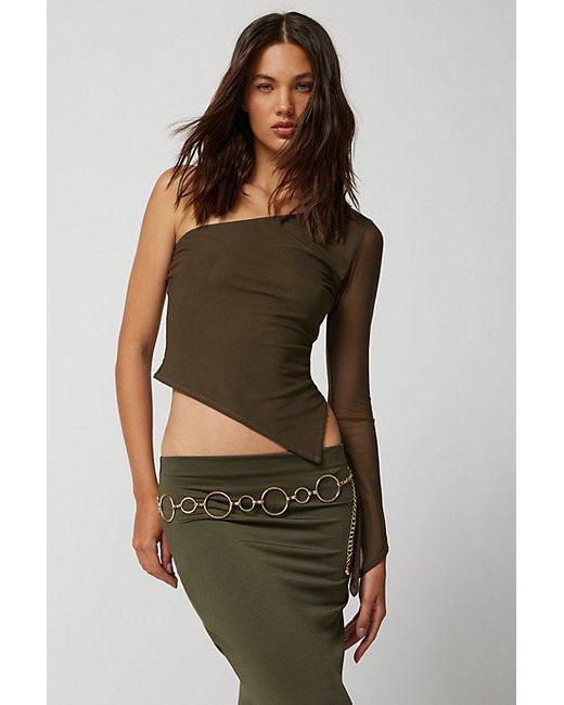 Urban Outfitters Green Wide Circle Chain Belt