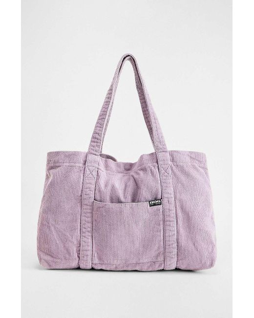 BDG Purple Tab Pocket Corduroy Tote Bag