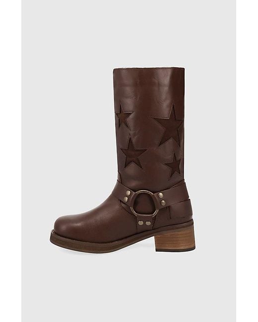 Dingo Brown Blacklist Star Leather Boot