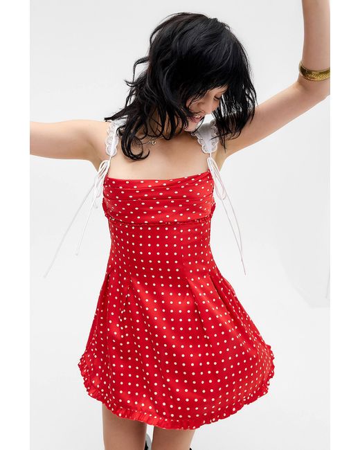 For Love & Lemons Red Uo Exclusive Holland Dress