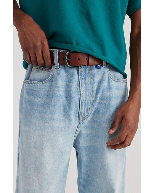 Wrangler Blue Distressed Vegetable Tanned Leather Belt for men