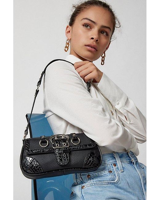 Urban Outfitters White Uo Jade Baguette Bag