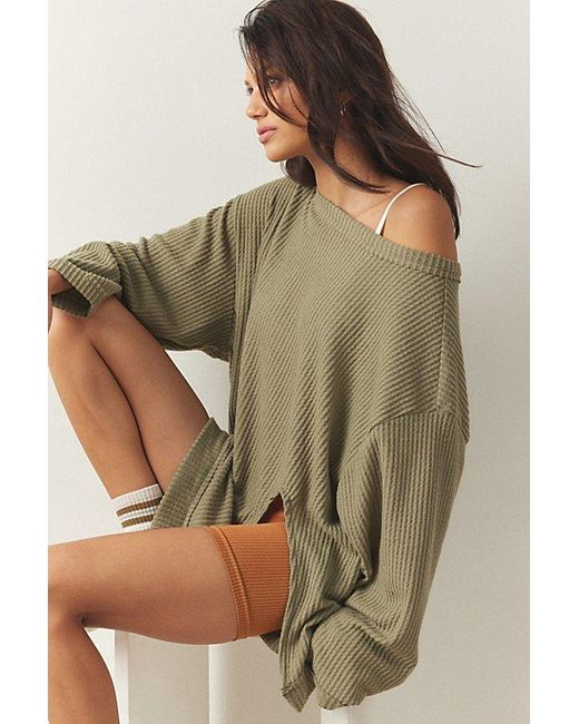 Out From Under Green Eva Thermal Oversized Top