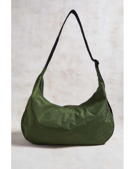 Baggu Green Große, halbmondförmige nylon-tasche in
