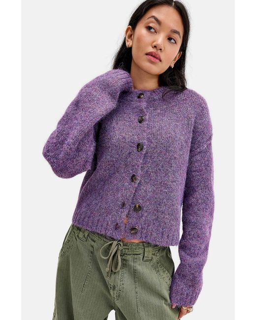Urban Outfitters Purple Uo Hudson Cardigan