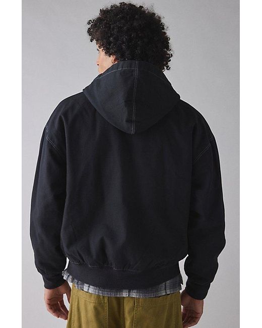 Timberland Gray Washed Duck Canvas Hooded Jacket for men