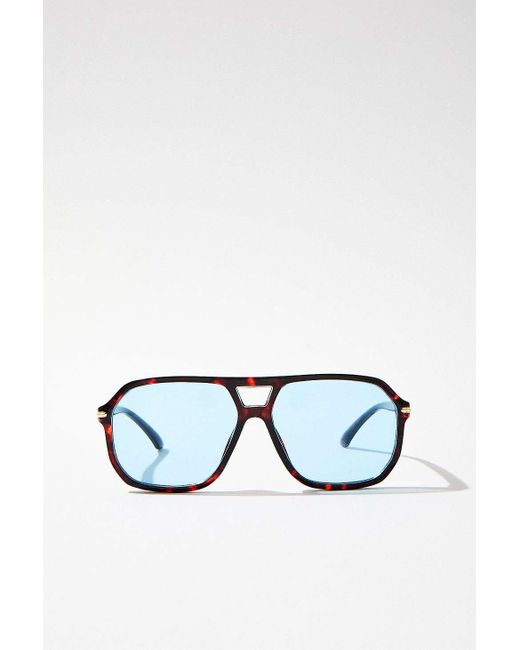 Urban Outfitters Blue Uo Frank Tortoiseshell Sunglasses for men