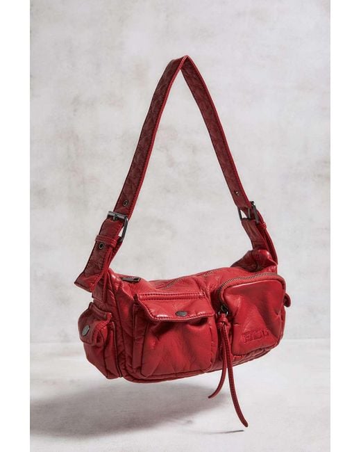 BDG Red Amelia Faux Leather Pocket Bag