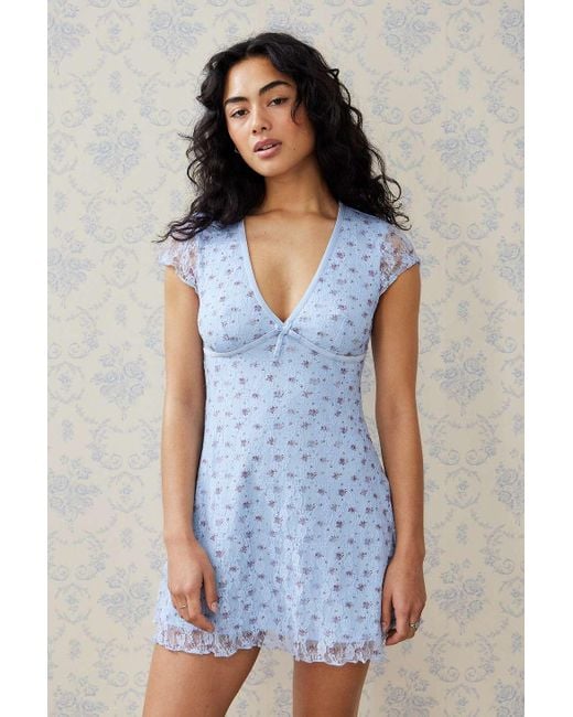 Kimchi Blue Blue Madison Floral Mini Dress