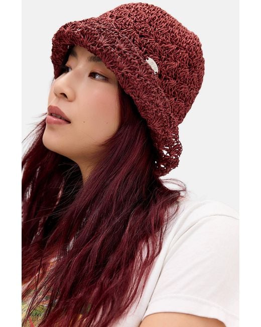 Damson Madder Red Raffie Tulip Bucket Hat