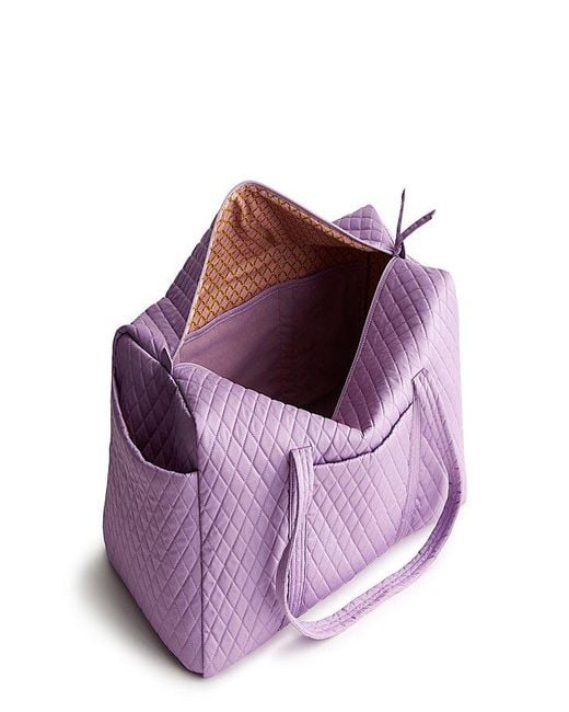 Vera Bradley Purple Quilted Cotton Large Duffel Bag