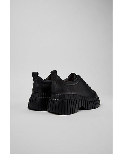 Camper Black Pix Bcn Leather Lace Up Shoe