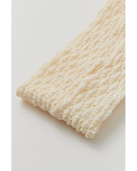 Urban Outfitters White Textured Soft Headband