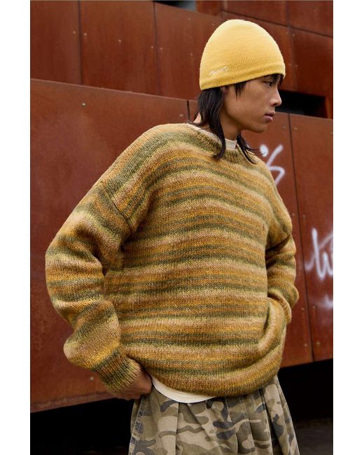 Ayker Brown Yellow Hollie Striped Jumper for men