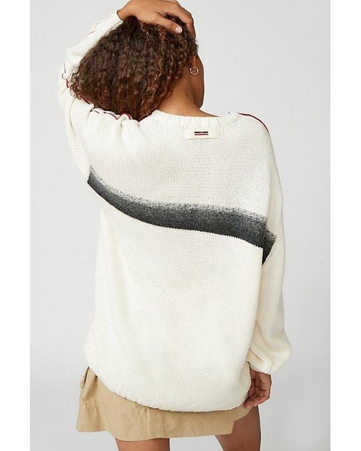 Urban Renewal White Vintage Striped Oversized Sweater