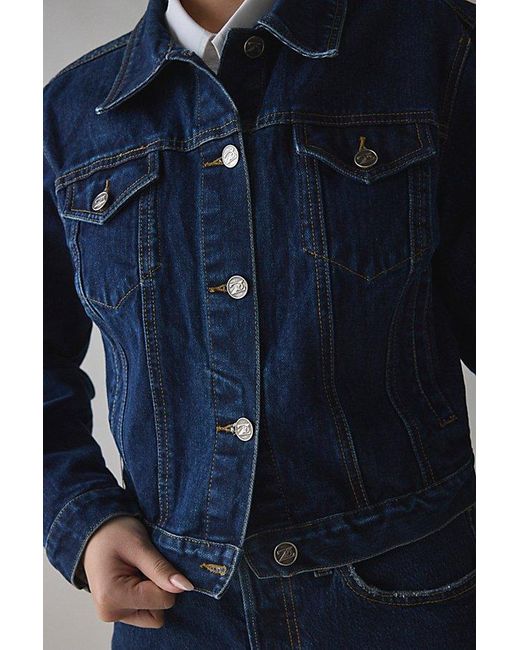 Vintage & ReMADE by UO Green Vintage By Uo Y2K Fitted Denim Jacket
