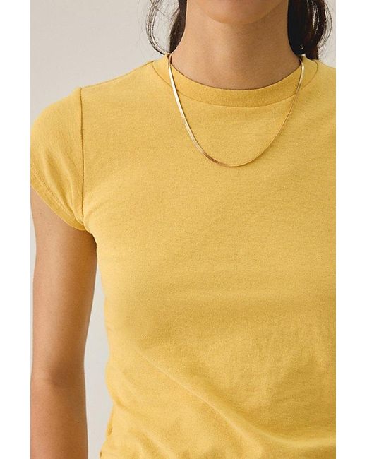 BDG Yellow Short Sleeve Solid Spill The Tee