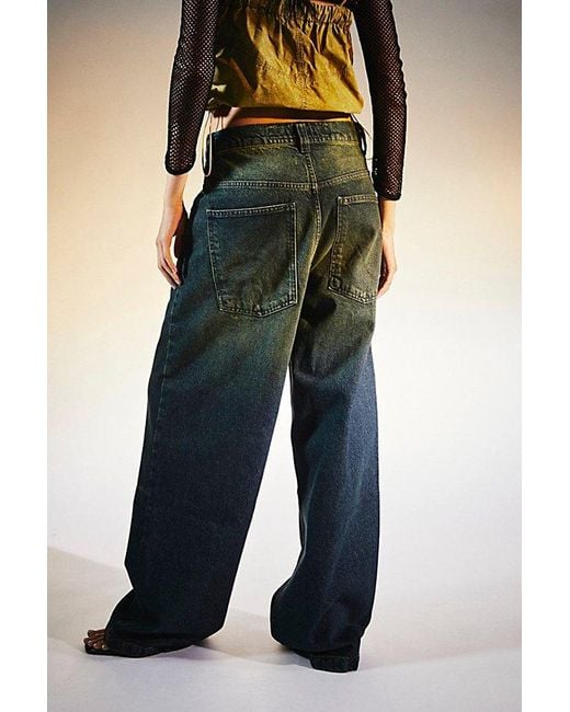 Jaded London Green Colossus Baggy Wide-Leg Jean