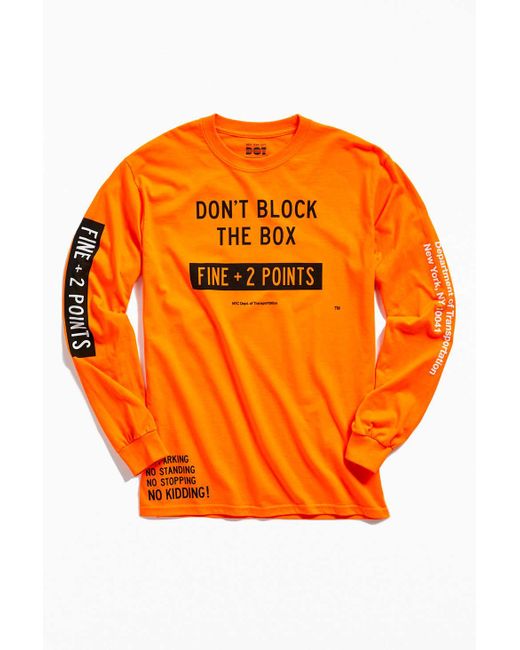 Urban Outfitters Orange Nyc Department Of Transportation Long Sleeve Tee for men