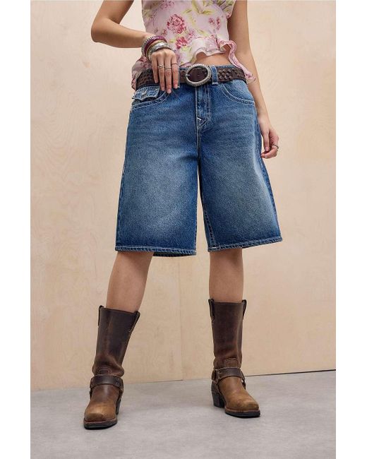 True Religion Blue Uo Exclusive Baggy Jorts