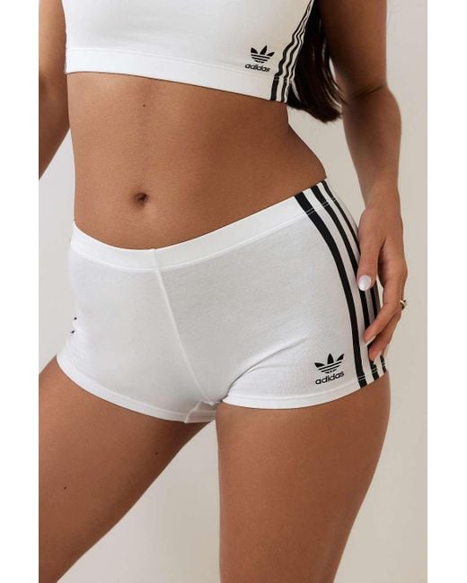 Adidas White 3-stripes Micro Shorts